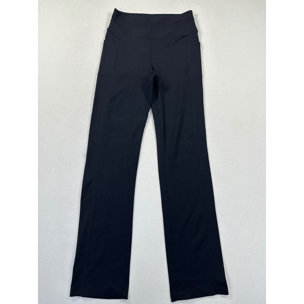 Skechers GOwalk Pants Small Black High Waisted Straight Leg Pockets Yoga